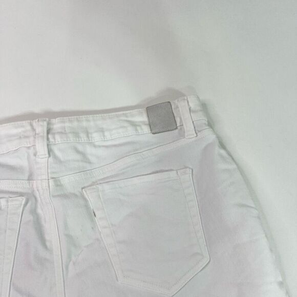 Level 99 Jean Shorts Womens 28 Chelsea White Cut Off Denim Distressed Mid Rise - Picture 7 of 10